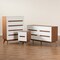 Baxton Studio Calypso MidCentury Modern TwoTone White and Walnut Brown Finished Wood 3Piece Storage Set 221-7504-7501-7502-ZORO - alternate 9